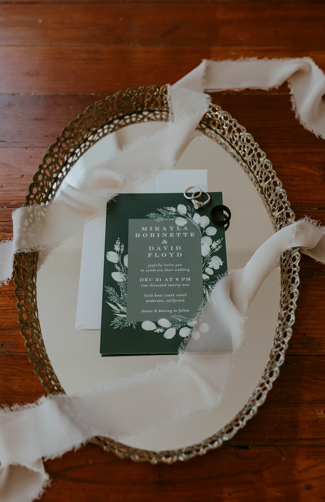 western winter wedding invitations. photo by codi baer photography